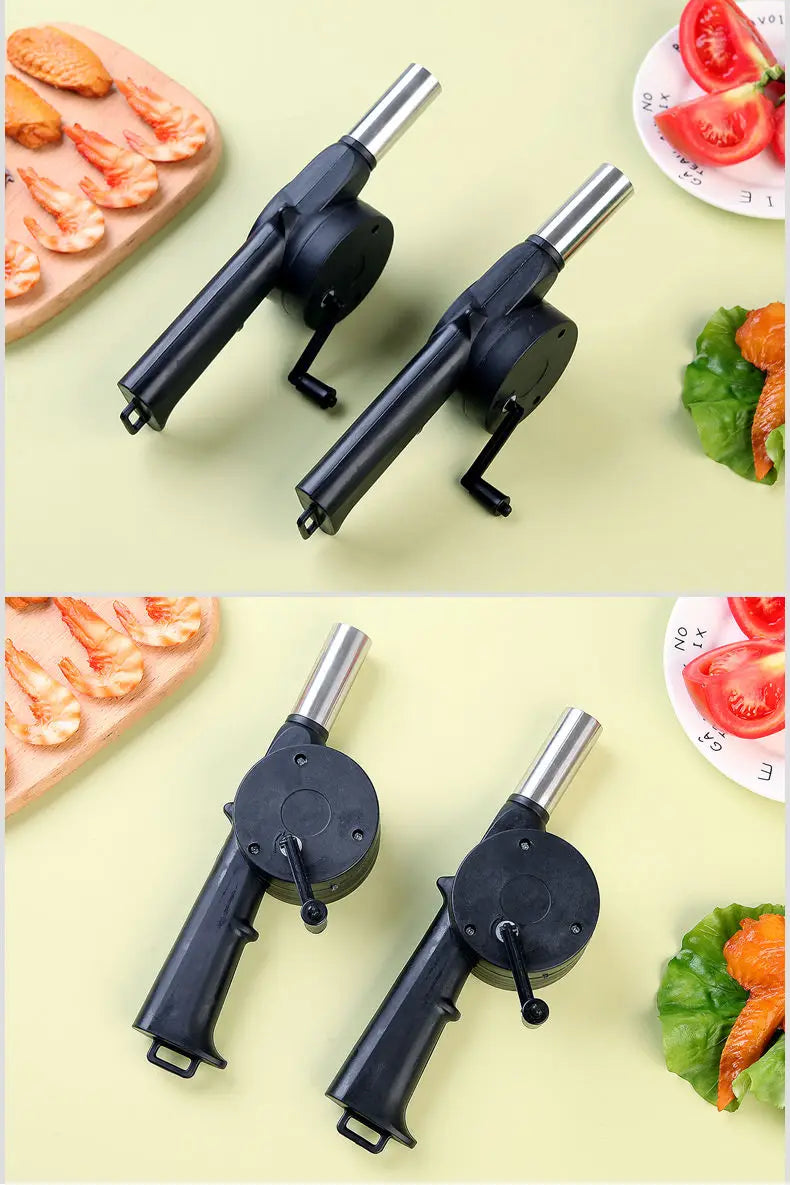 Soplador de mano portátil para barbacoa