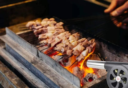 Soplador de mano portátil para barbacoa