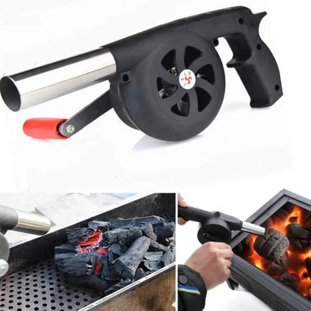 Soplador de mano portátil para barbacoa