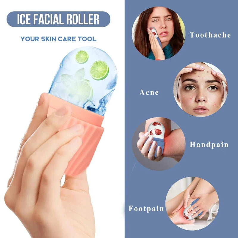 Juego de Rodillos Faciales de Hielo para el Cuidado de la Piel