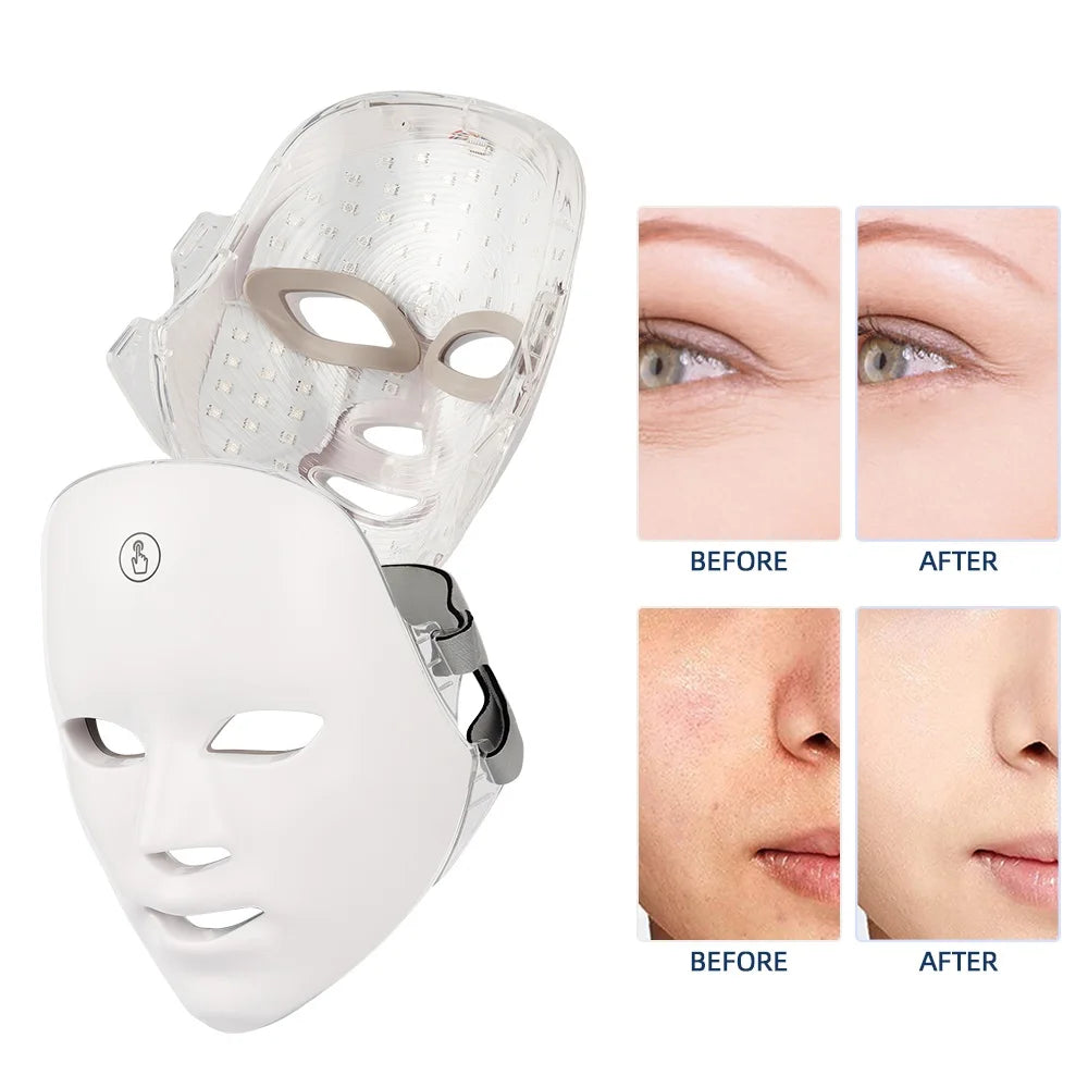 Mascarilla LED Facial para el cuidado de la piel, recargable